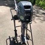 2010 Yamaha 15 HP 2 Cylinder 4 Stroke 15" Tiller Outboard Motor